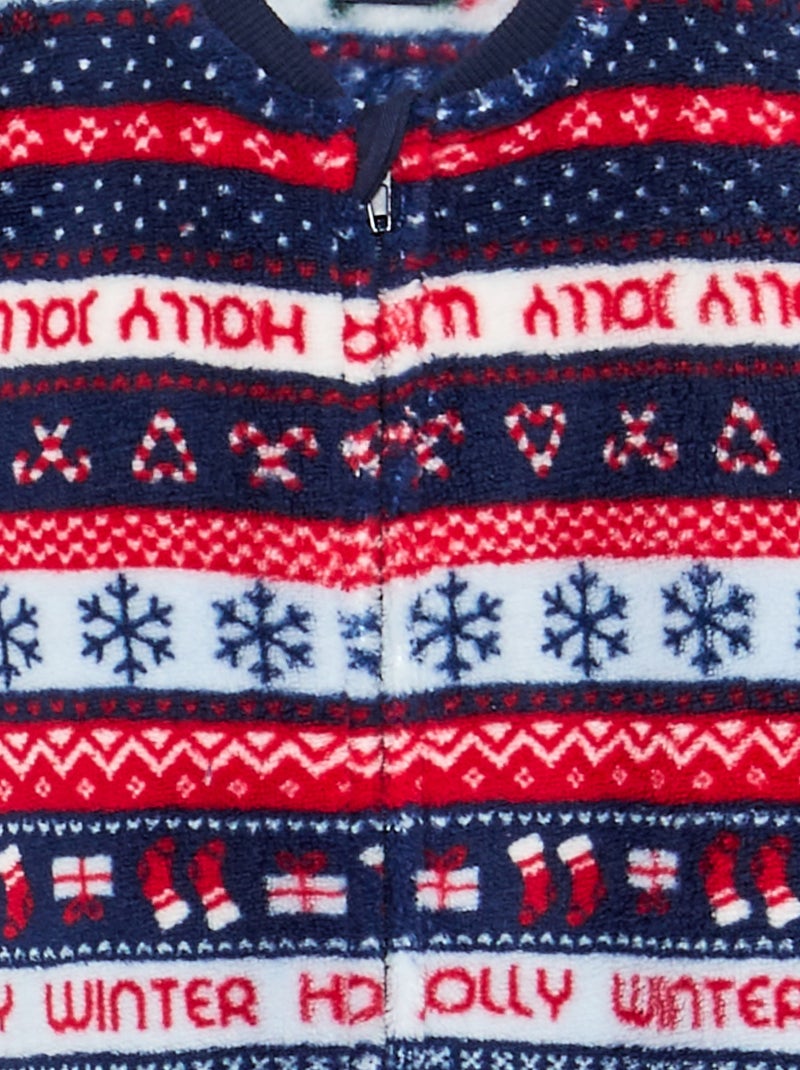 Pyjama dors bien en polaire Bleu - Kiabi