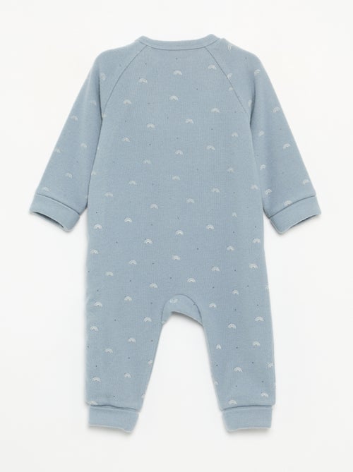 Pyjama dors bien en velours à manches longues et sans pieds - Kiabi