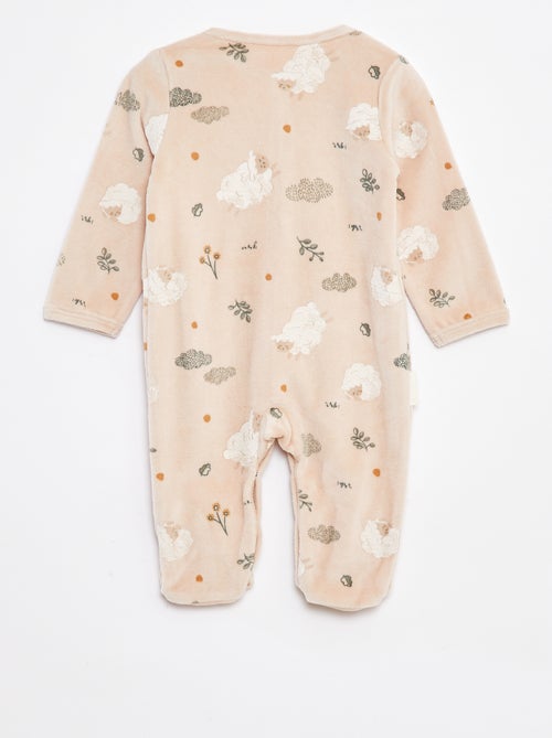 Pyjama dors bien en velours avec motif all over - Kiabi