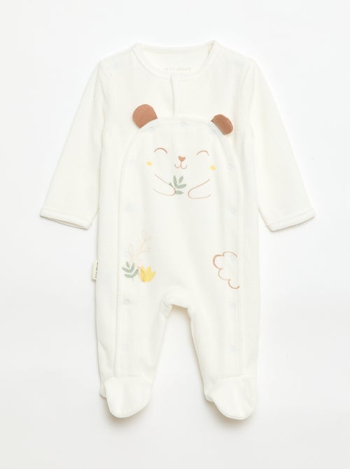Pyjama dors bien en velours - Kiabi
