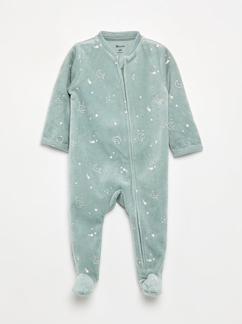 Pyjama dors bien en velours - Kiabi