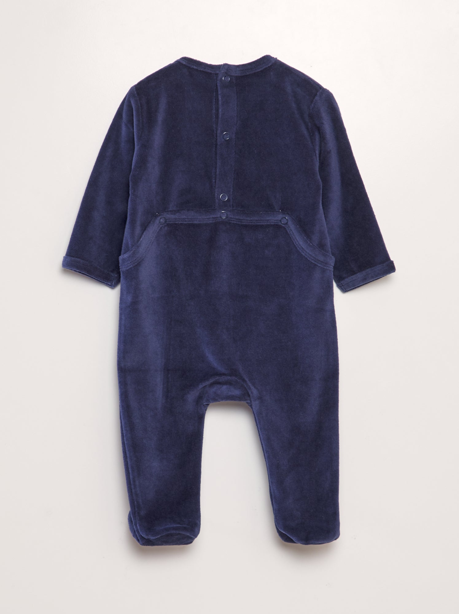 Lot De 3 Dors-bien Bébé En Velours - Pyjama Intégral Pieds Antidérapants Pour 9-36 Mois | Velours Doux Ouvertures Pressions - 5