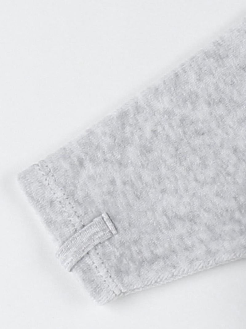 Pyjama dors-bien en velours chiné Noukie's Gris - Kiabi