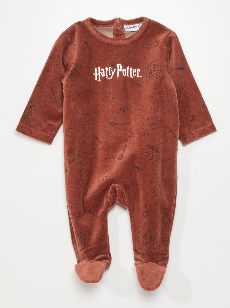 Pyjama dors-bien en velours 'Harry Potter' Marron - Kiabi