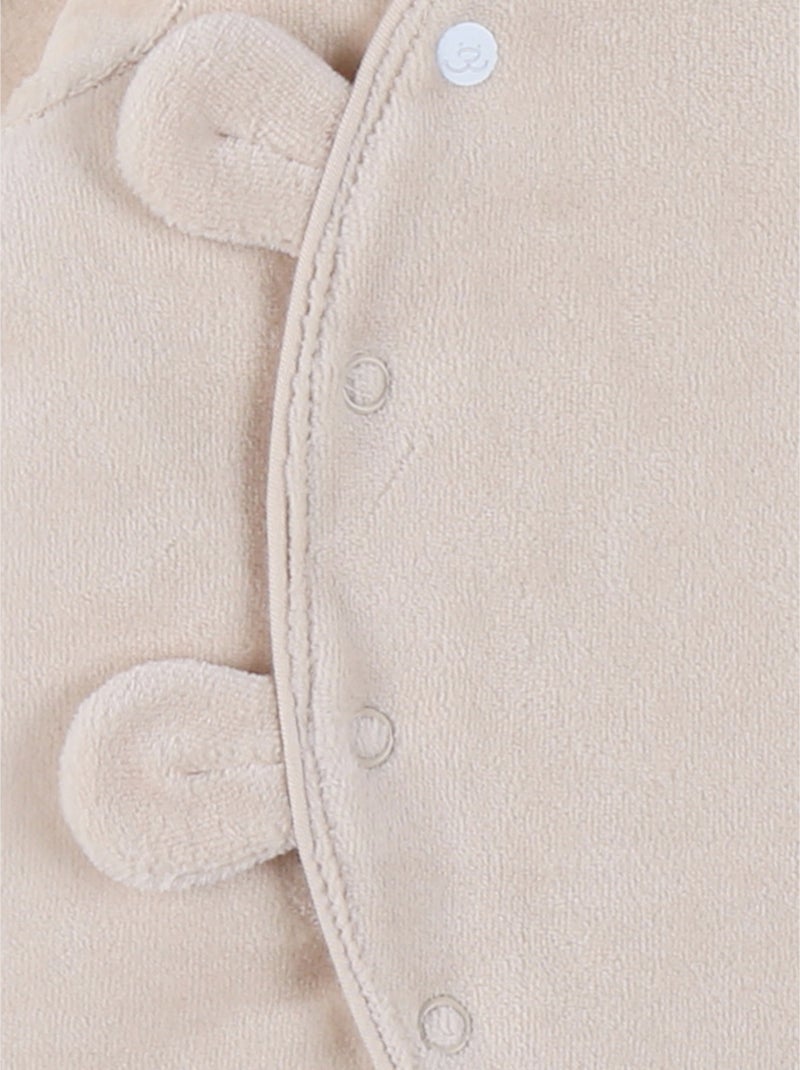 Pyjama dors-bien en velours Noukie's Beige - Kiabi