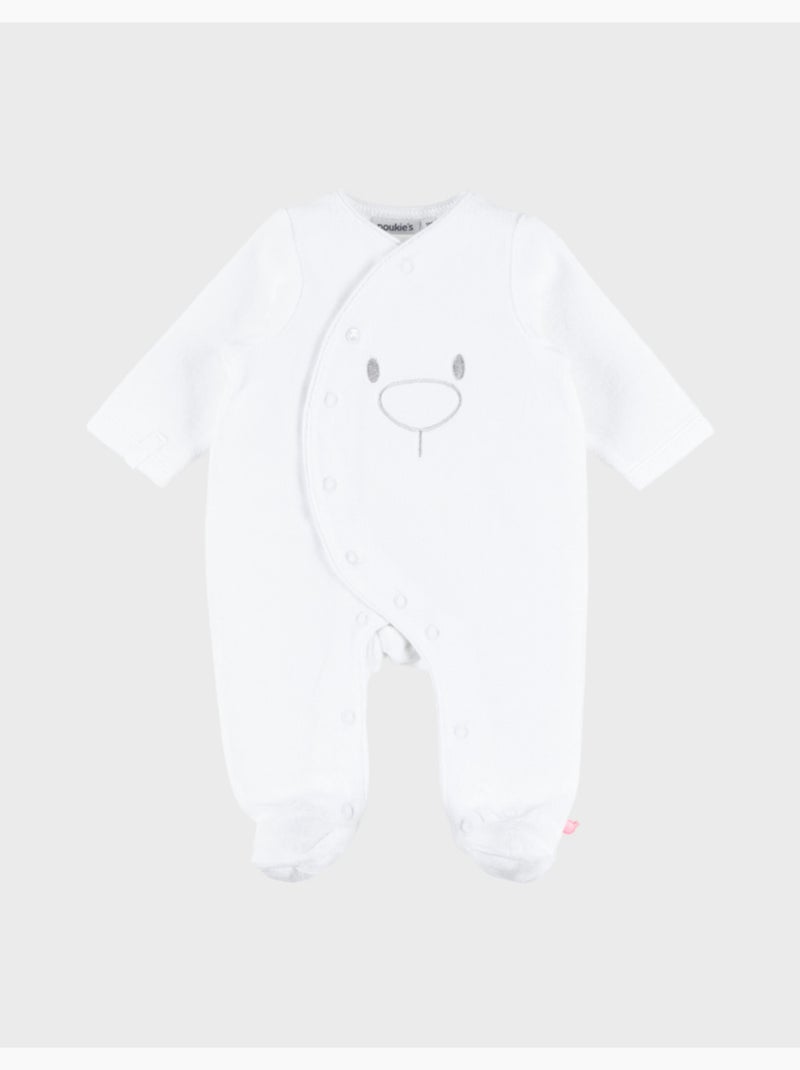Pyjama dors-bien en velours Noukie's Blanc - Kiabi