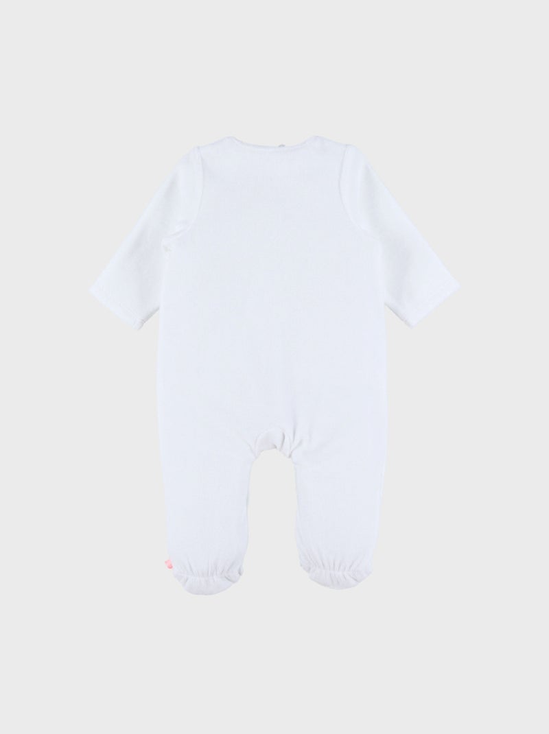 Pyjama dors-bien en velours Noukie's Blanc - Kiabi