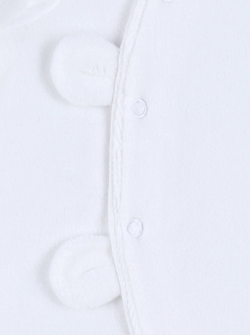 Pyjama dors-bien en velours Noukie's Blanc - Kiabi