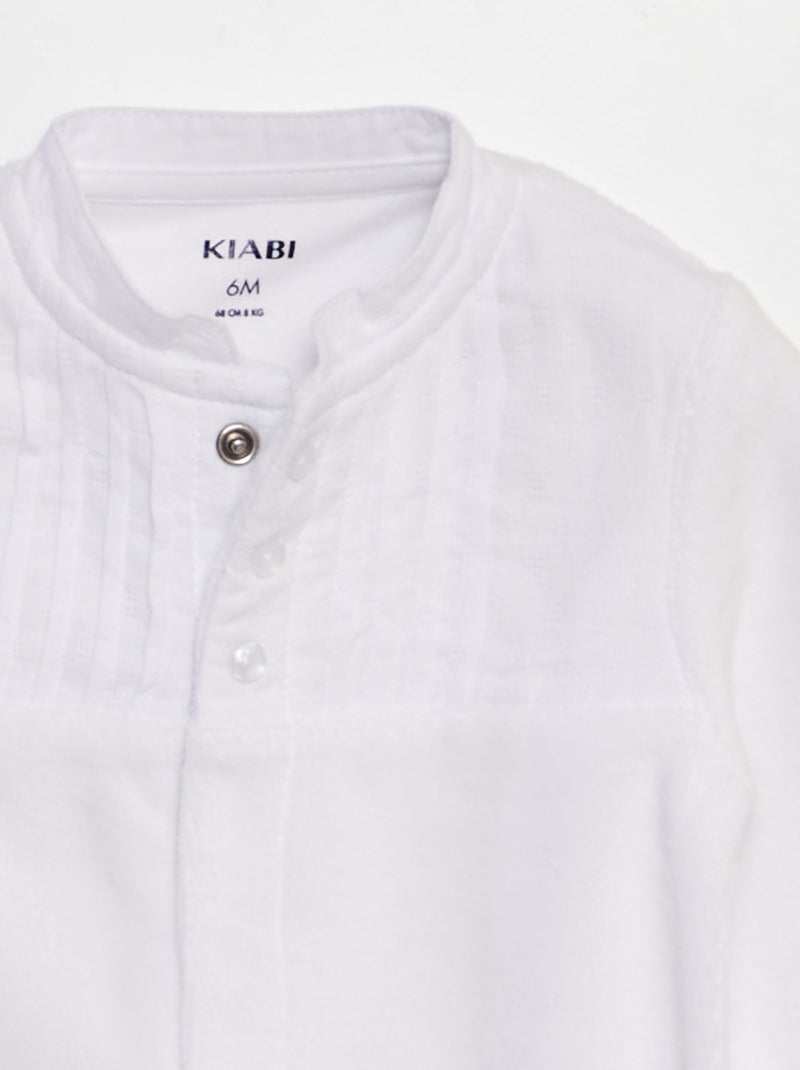 Pyjama dors-bien en velours pour cérémonie blanc - Kiabi