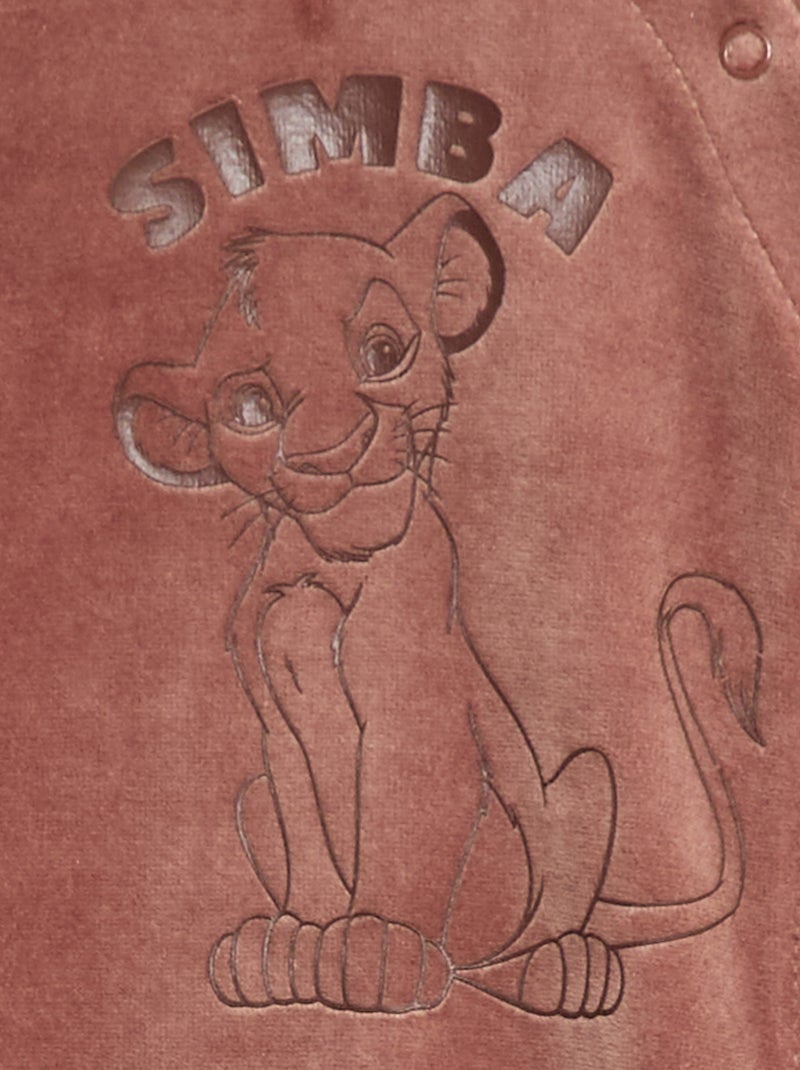 Pyjama dors-bien en velours 'Simba' 'Disney' Marron - Kiabi