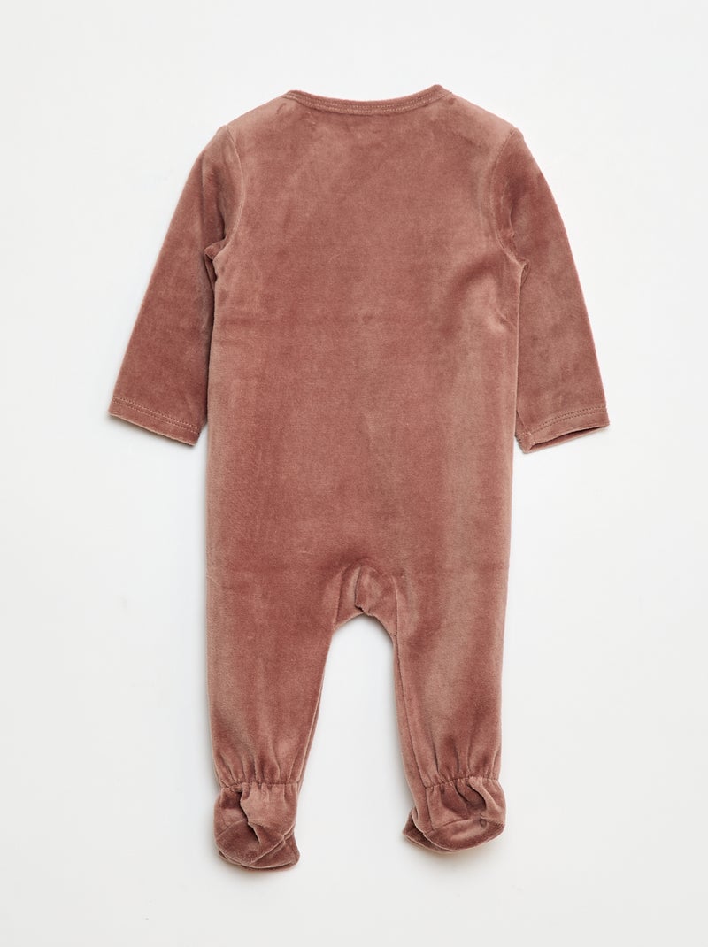 Pyjama dors-bien en velours 'Simba' 'Disney' Marron - Kiabi