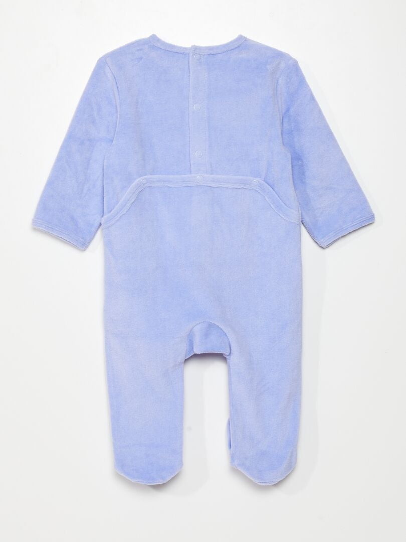 Pyjama dors-bien en velours Violet 'licorne' - Kiabi
