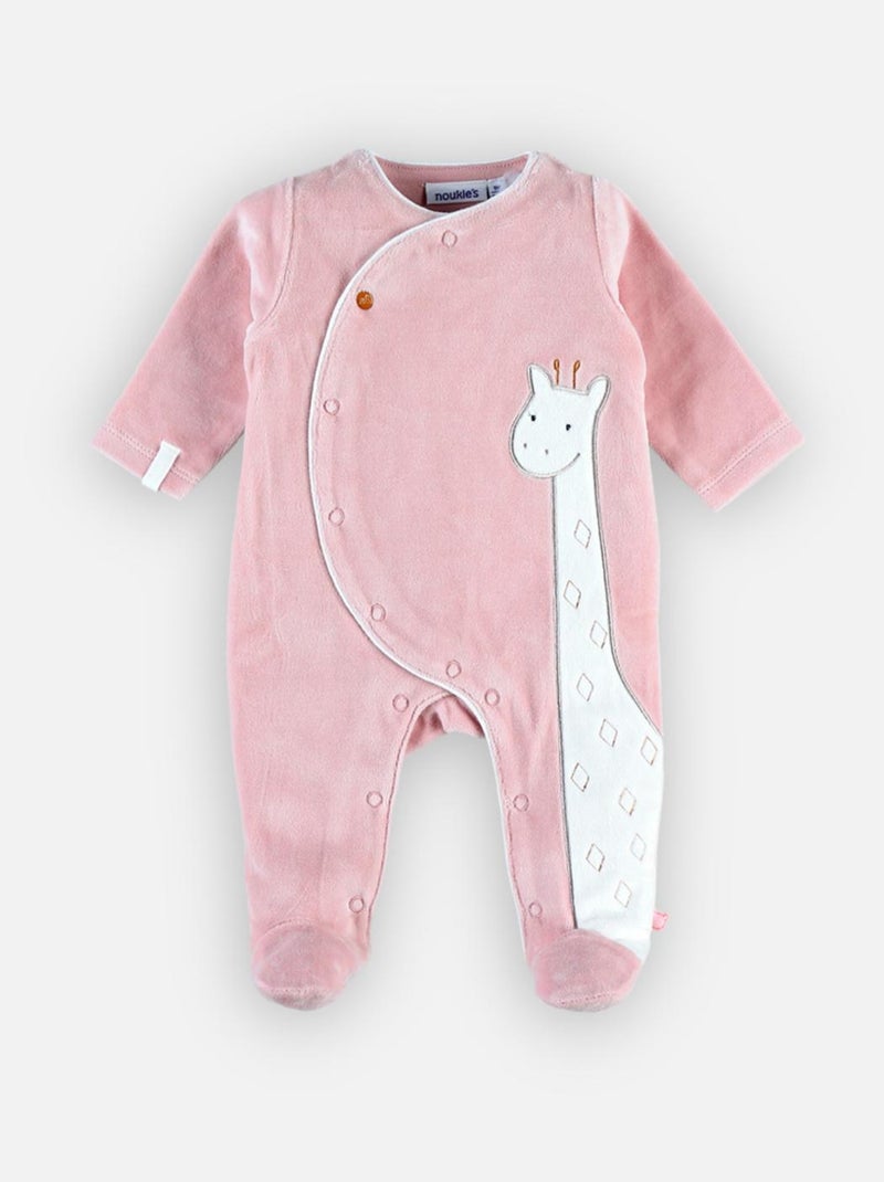 Pyjama dors-bien girafe en velours, Noukie's Rose - Kiabi