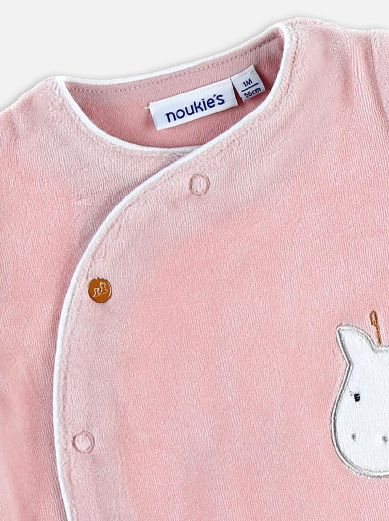 Pyjama dors-bien girafe en velours, Noukie's Rose - Kiabi