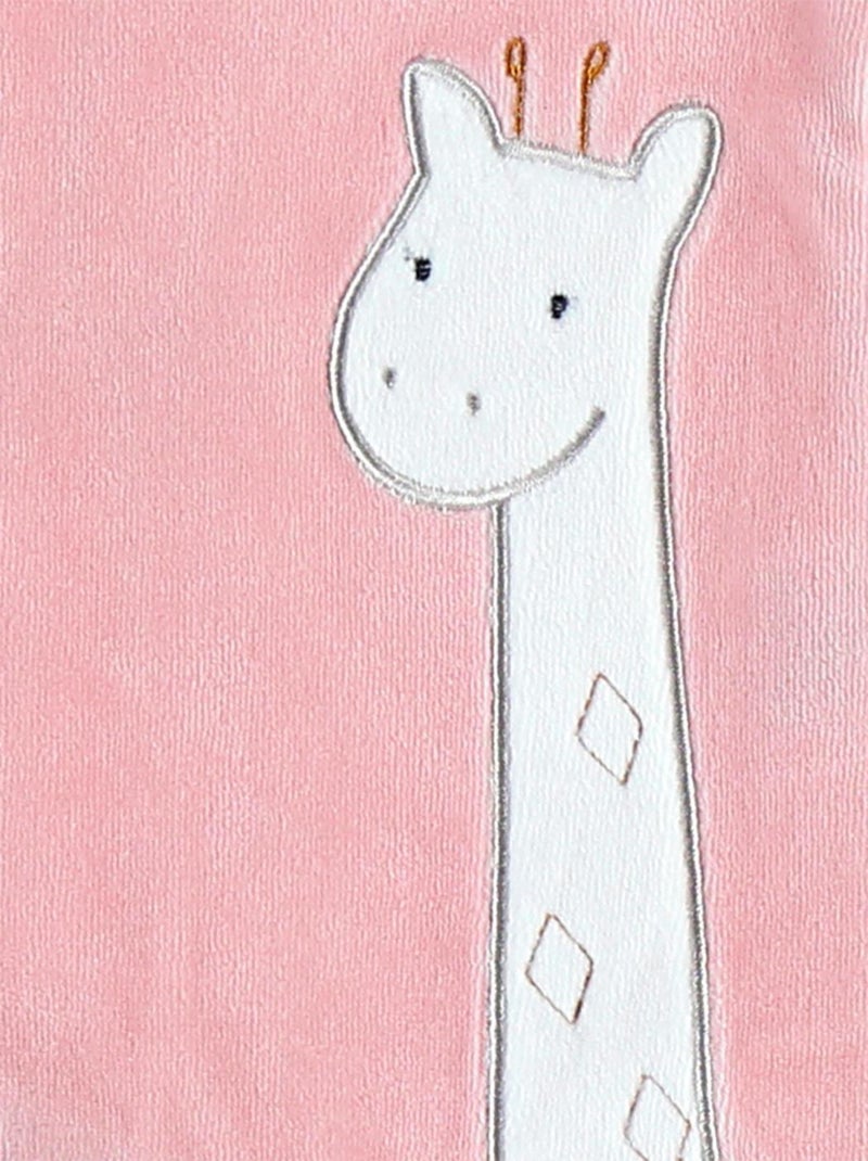 Pyjama dors-bien girafe en velours, Noukie's Rose - Kiabi