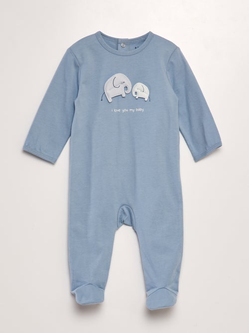 Pyjama dors-bien imprimé avec pieds - Kiabi