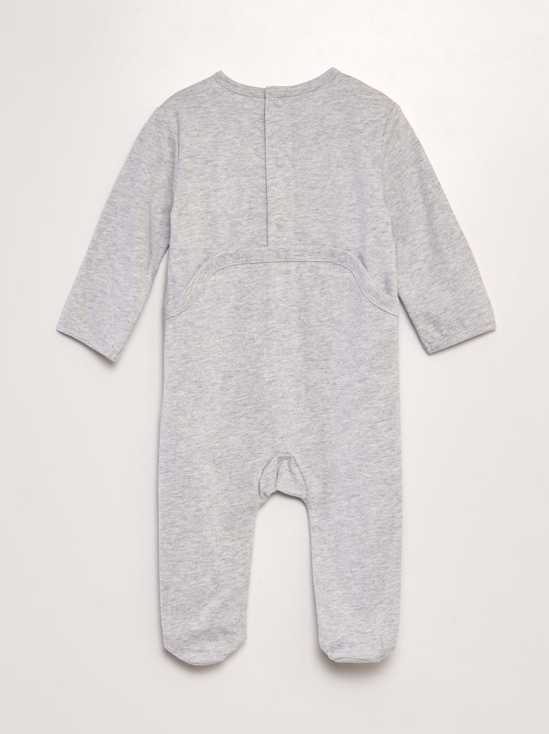 Pyjama dors-bien imprimé avec pieds Gris - Kiabi