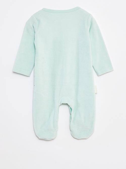 Pyjama dors bien imprimé en velours avec pieds - Kiabi