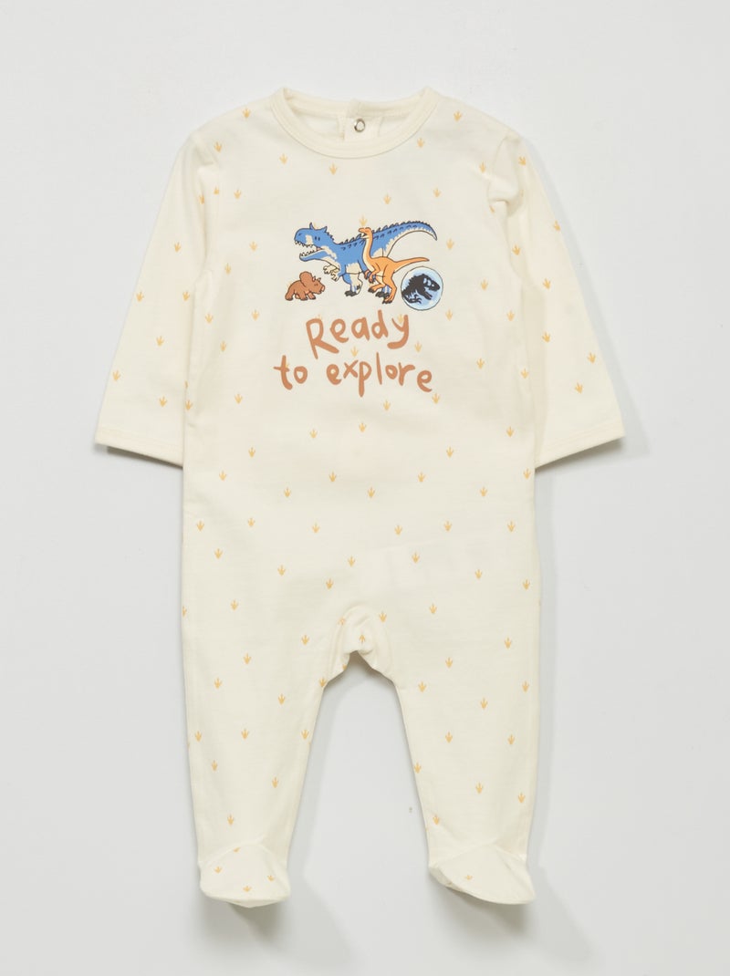 Pyjama dors-bien 'Jurassic Park' Ecru - Kiabi
