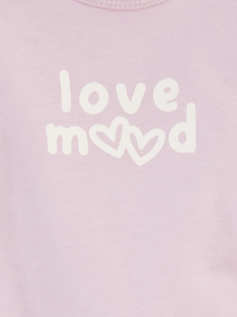 Pyjama dors bien léger avec pieds ROSE - Kiabi