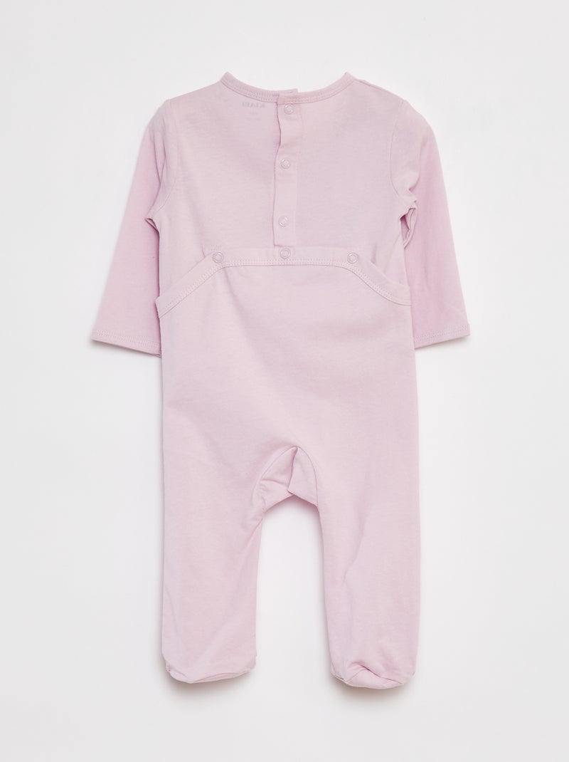 Pyjama dors bien léger avec pieds ROSE - Kiabi