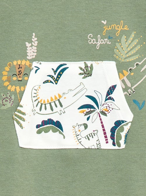 Pyjama dors bien léger avec poche kangourou - Kiabi