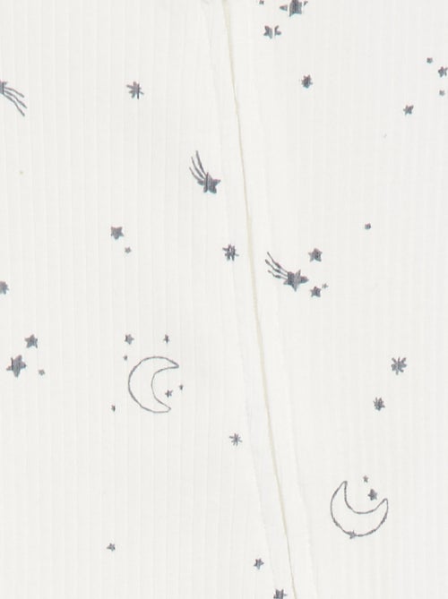 Pyjama dors-bien léger zippé à manches courtes - Kiabi