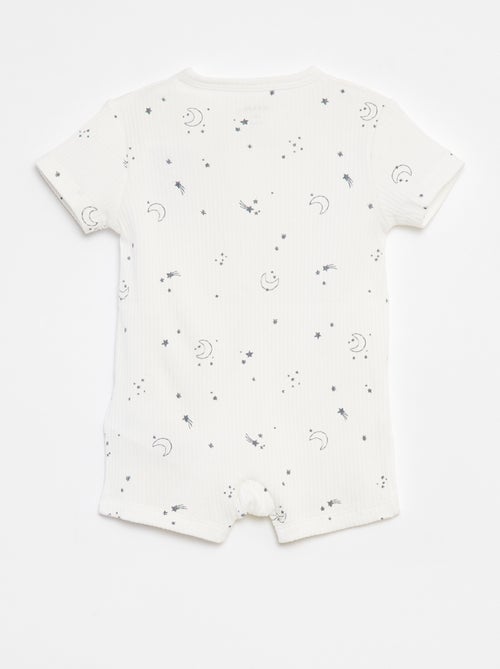 Pyjama dors-bien léger zippé à manches courtes - Kiabi