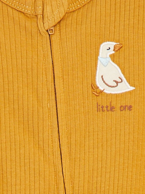 Pyjama dors-bien léger zippé à manches courtes - Kiabi