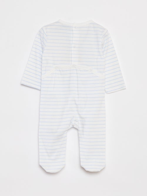 Pyjama dors bien 'Monsieur Madame' avec pieds - Kiabi