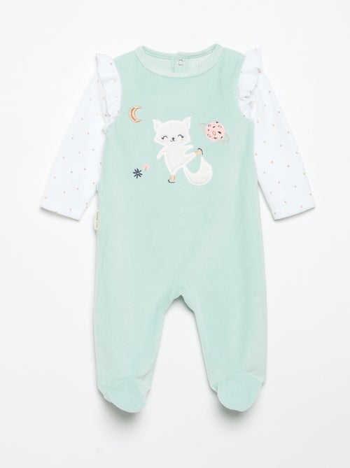 Pyjama dors bien 'Petit Béguin' avec volants aux épaules - Kiabi