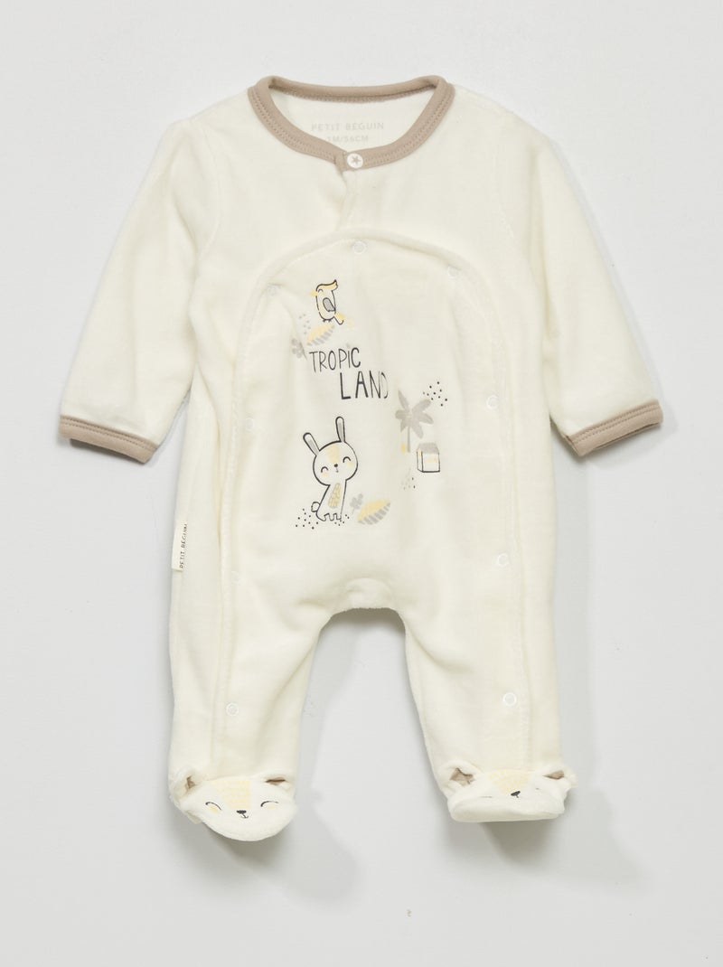 Pyjama dors-bien 'Petit Beguin' Blanc - Kiabi