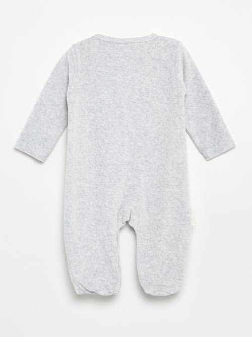Pyjama dors bien 'Petit Béguin' en velours - Kiabi