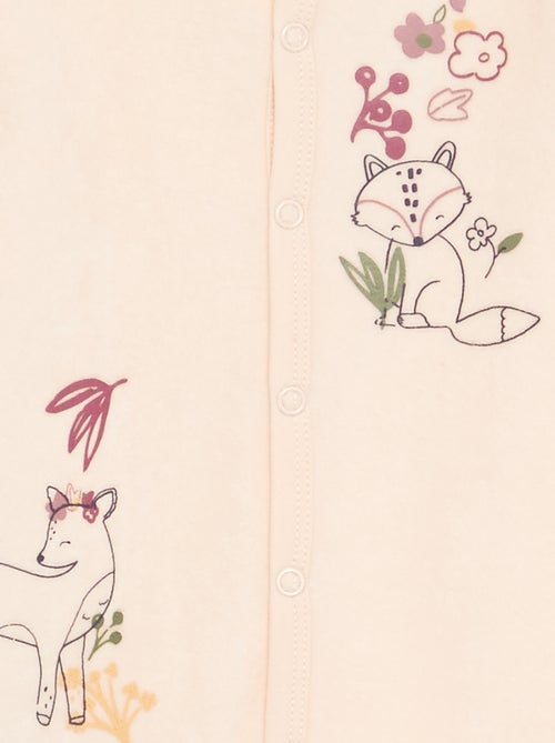 Pyjama dors bien 'Petit Béguin' en velours - Kiabi