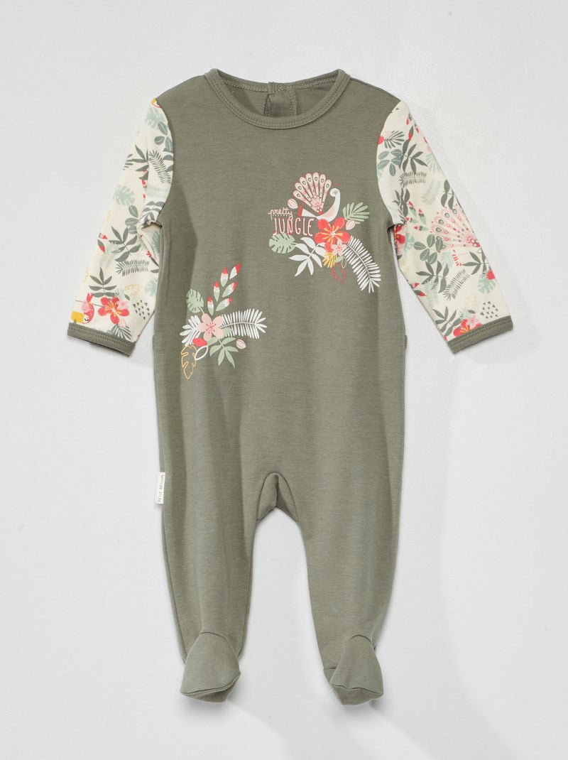 Pyjama dors-bien 'Petit Beguin' Kaki - Kiabi