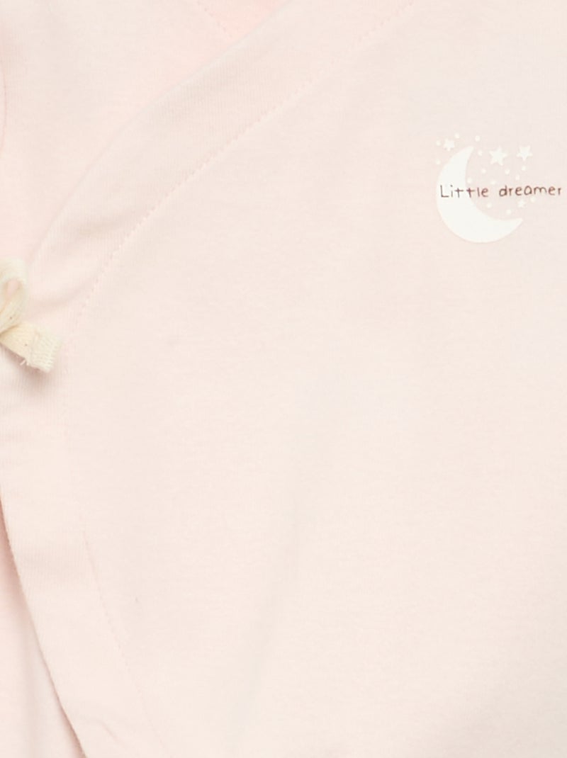 Pyjama dors bien sans pieds Rose - Kiabi