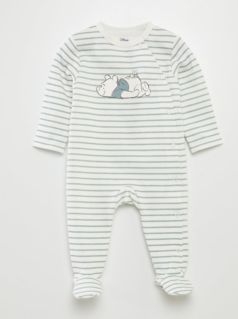 Pyjama dors-bien 'Winnie' 'Disney' avec pieds Vert - Kiabi