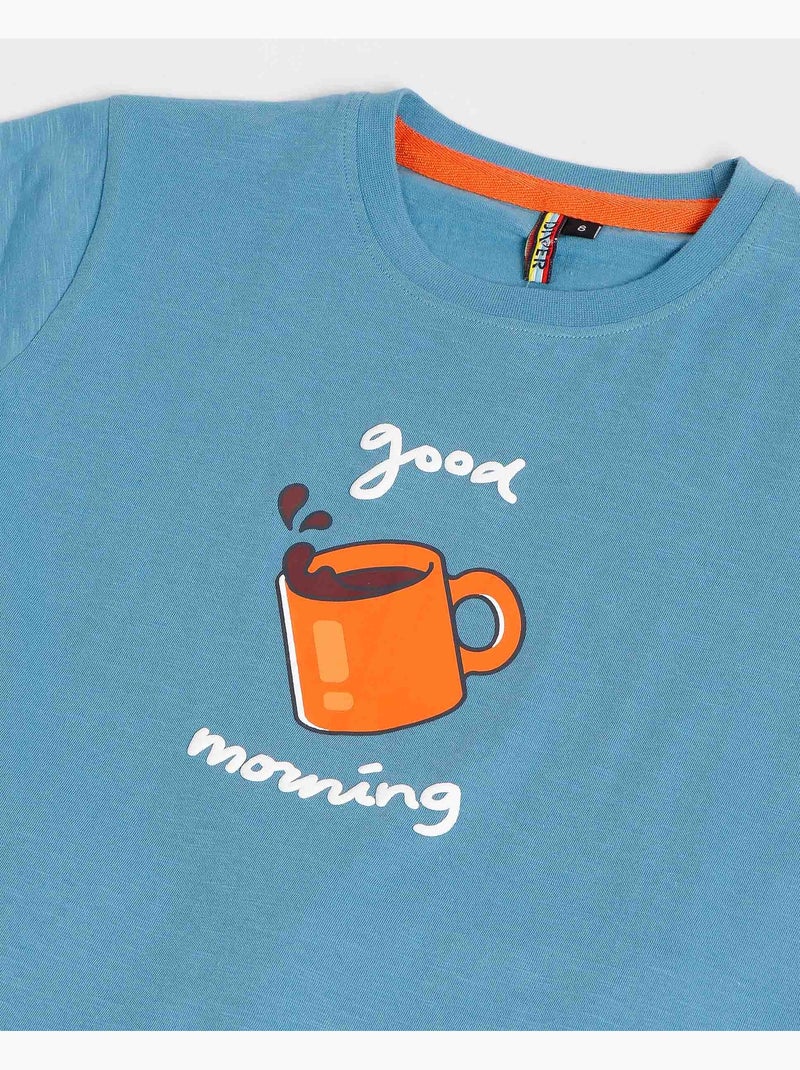 Pyjama du matin à manches courtes pour garçon DIVER Gris Bleu - Kiabi