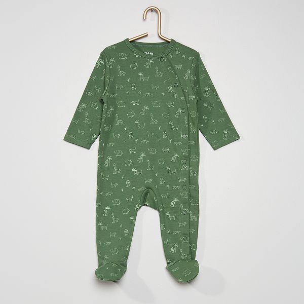 Pyjama Eco Conception En Coton Bio Bebe Fille Vert Kiabi 7 00