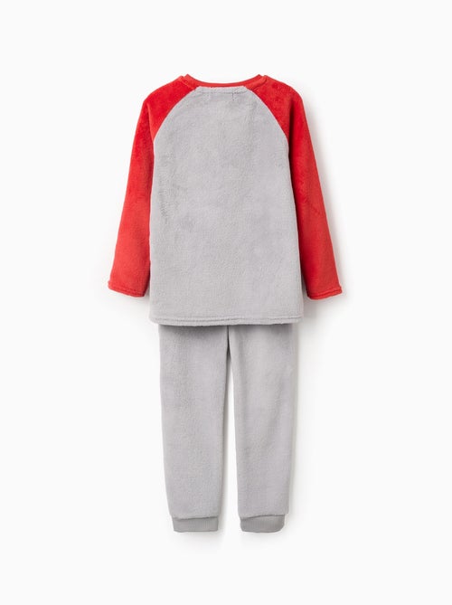 Pyjama effet peluche avec broderie 'Émotions' - Kiabi