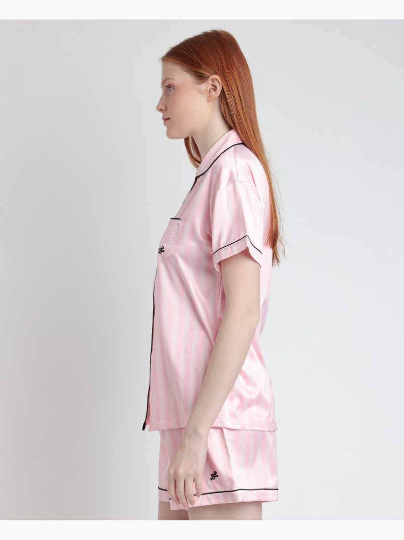 Pyjama élégant à manches courtes pour femme BARBIE Rose - Kiabi