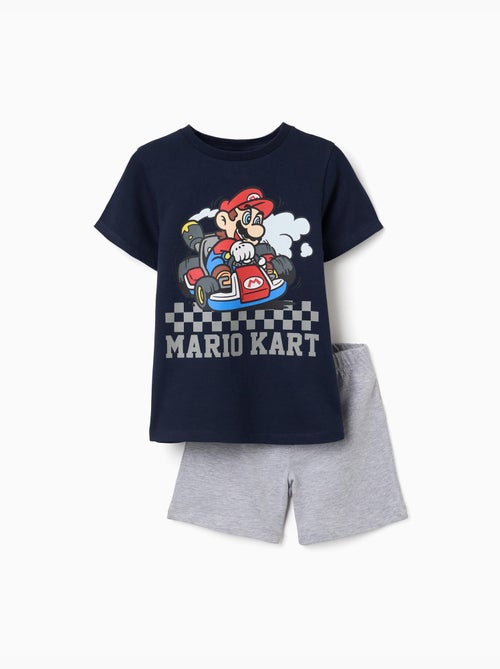 Pyjama en coton à manches courtes avec imprimé Mario Kart - Kiabi