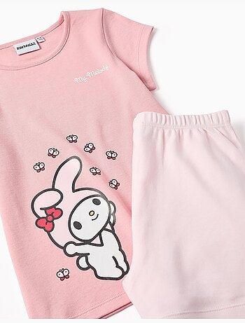 Pyjama en coton à manches courtes avec imprimé My Melody