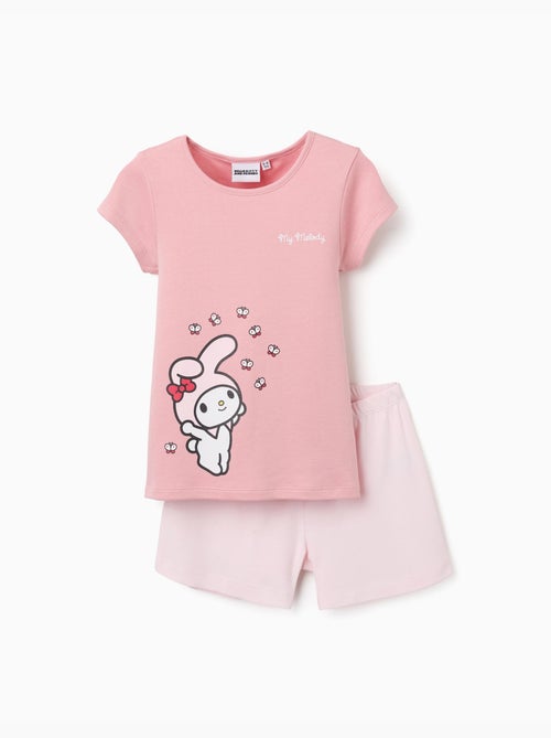 Pyjama en coton à manches courtes avec imprimé My Melody - Kiabi