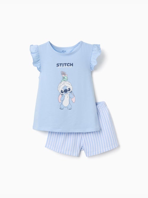 Pyjama en coton à manches courtes avec imprimé Stitch - Kiabi
