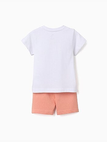 Pyjama en coton à manches courtes et imprimé alligator