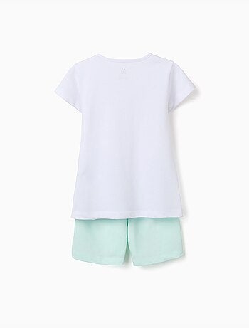 Pyjama en coton à manches courtes et imprimé cœur