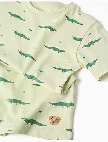 Pyjama en coton à manches courtes et motif alligator