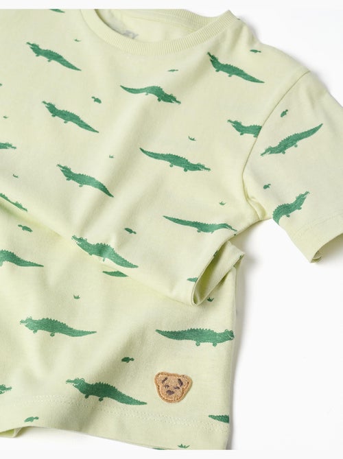 Pyjama en coton à manches courtes et motif alligator - Kiabi Pyjama en coton à manches courtes et motif alligator - Kiabi