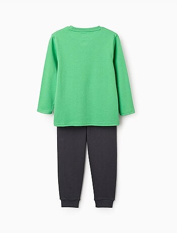 Pyjama en coton à manches longues avec imprimé Minecraft